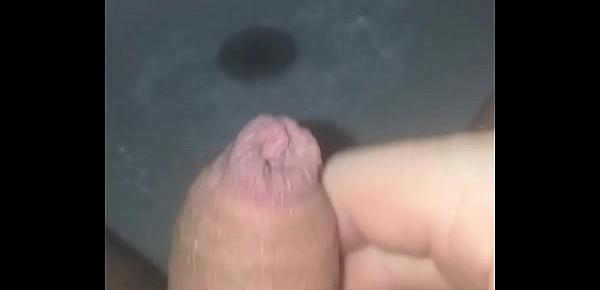  jerking off small uncut cock